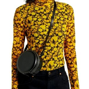 Ganni Black Round Bag.